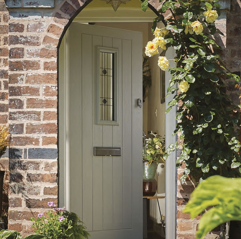 coloured entrance door